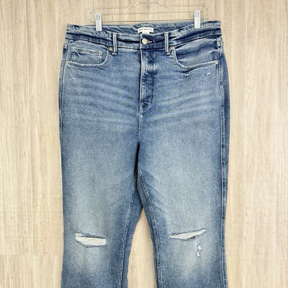 Good American Jeans Womens Size 16 Good Curve Straight High Rise Ankle Stretch - Picture 3 of 12